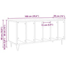 vidaXL Hanglemez szekrény polcokkal Régi fa 100 x 38 x 48 cm Faanyag