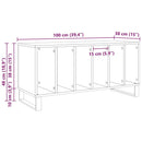 vidaXL Hanglemez szekrény polcokkal Régi fa 100 x 38 x 48 cm Faanyag