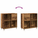 vidaXL Hanglemez szekrény polcokkal Régi fa 85 x 38 x 89 cm Faanyag