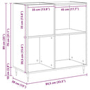 vidaXL Hanglemez szekrény polcokkal Régi fa 85 x 38 x 89 cm Faanyag