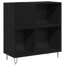 vidaXL Hanglemez szekrény Fekete tölgy 85 x 38 x 89 cm Faanyag