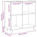 vidaXL Hanglemez szekrény Fekete tölgy 85 x 38 x 89 cm Faanyag