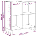 vidaXL Hanglemez szekrény polcokkal Régi fa 84,5 x 38 x 89 cm Faanyag