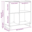 vidaXL Hanglemez szekrény kézműves tölgy 84,5 x 38 x 89 cm Szerelt Fa