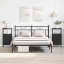 vidaXL Éjjeliszekrény 2 pcs Fekete tölgy 41 x 31 x 80 cm Faanyag