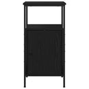 vidaXL Éjjeliszekrény 2 pcs Fekete tölgy 41 x 31 x 80 cm Faanyag