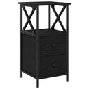 vidaXL Éjjeliszekrény fiókkal Fekete tölgy 34 x 35,5 x 70 cm Faanyag