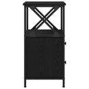vidaXL Éjjeliszekrény fiókkal Fekete tölgy 34 x 35,5 x 70 cm Faanyag