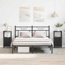 vidaXL Éjjeliszekrény 2 pcs Fekete tölgy 34 x 35,5 x 70 cm Faanyag