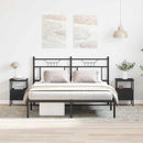 vidaXL Éjjeliszekrény 2 pcs Fekete tölgy 34 x 36 x 50 cm Faanyag