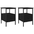 vidaXL Éjjeliszekrény 2 pcs Fekete tölgy 34 x 36 x 50 cm Faanyag