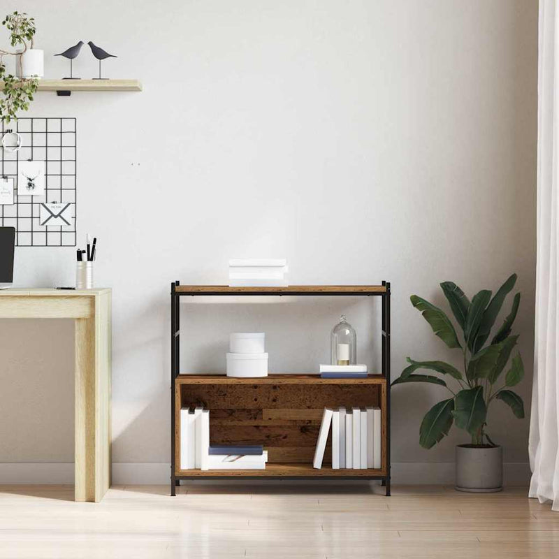 vidaXL Könyvespolc Füstölt tölgy 80 x 30 x 78.5 cm Faanyag