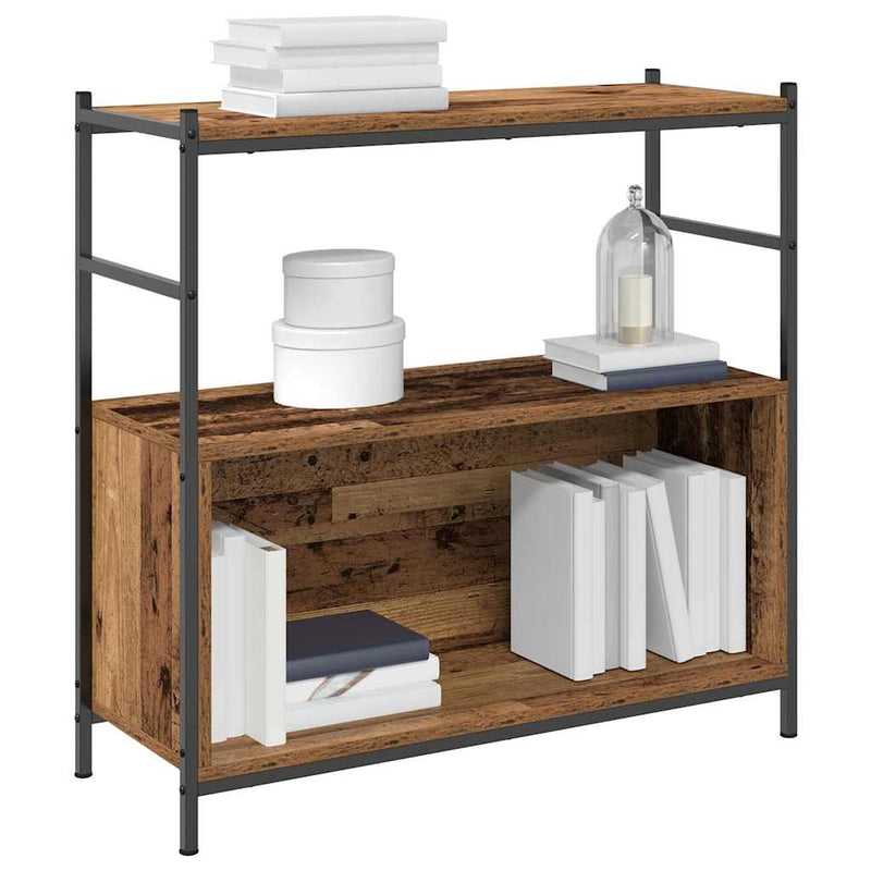 vidaXL Könyvespolc Füstölt tölgy 80 x 30 x 78.5 cm Faanyag