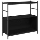 vidaXL Könyvespolc Musta tammi 80 x 30 x 78.5 cm Faanyag