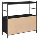 vidaXL Könyvespolc Musta tammi 80 x 30 x 78.5 cm Faanyag