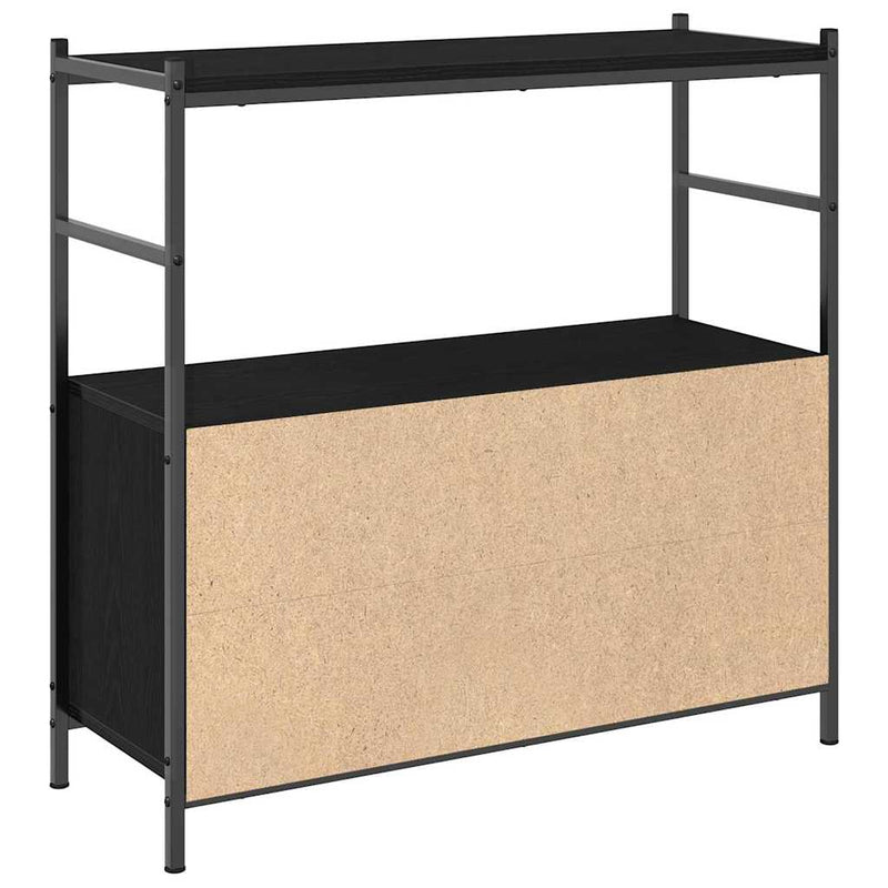 vidaXL Könyvespolc Musta tammi 80 x 30 x 78.5 cm Faanyag