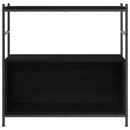 vidaXL Könyvespolc Musta tammi 80 x 30 x 78.5 cm Faanyag