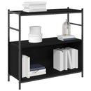 vidaXL Könyvespolc Musta tammi 80 x 30 x 78.5 cm Faanyag