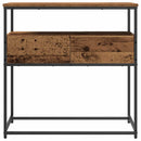 vidaXL Konzolasztal fiókkal Öreg fa 75 x 40 x 75 cm Faanyag