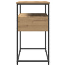 vidaXL Konzolasztal fiókkal Artisan tölgy 75 x 40 x 75 cm Faanyag