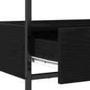 vidaXL Konzolasztal fiókkal Fekete tölgy 75 x 40 x 75 cm Faanyag