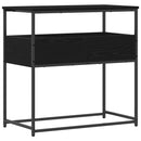 vidaXL Konzolasztal fiókkal Fekete tölgy 75 x 40 x 75 cm Faanyag