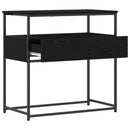 vidaXL Konzolasztal fiókkal Fekete tölgy 75 x 40 x 75 cm Faanyag