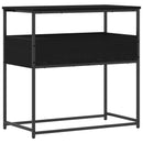 vidaXL Konzolasztal fiókkal Fekete tölgy 75 x 40 x 75 cm Faanyag