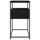vidaXL Konzolasztal fiókkal Fekete tölgy 75 x 40 x 75 cm Faanyag