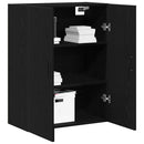 vidaXL Fali szekrény Musta tammi 69.5 x 34 x 90 cm Faanyag