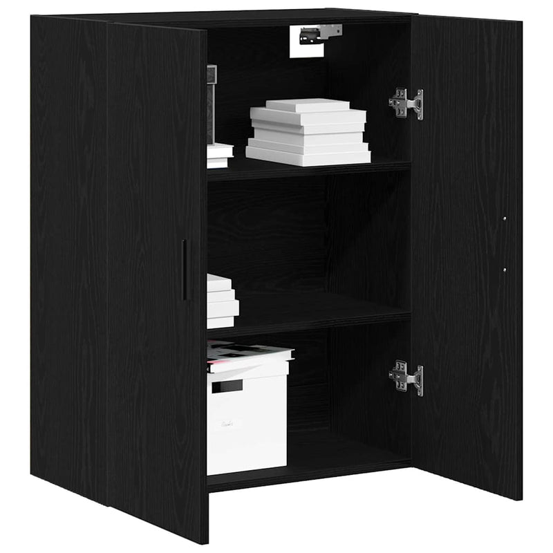 vidaXL Fali szekrény Musta tammi 69.5 x 34 x 90 cm Faanyag