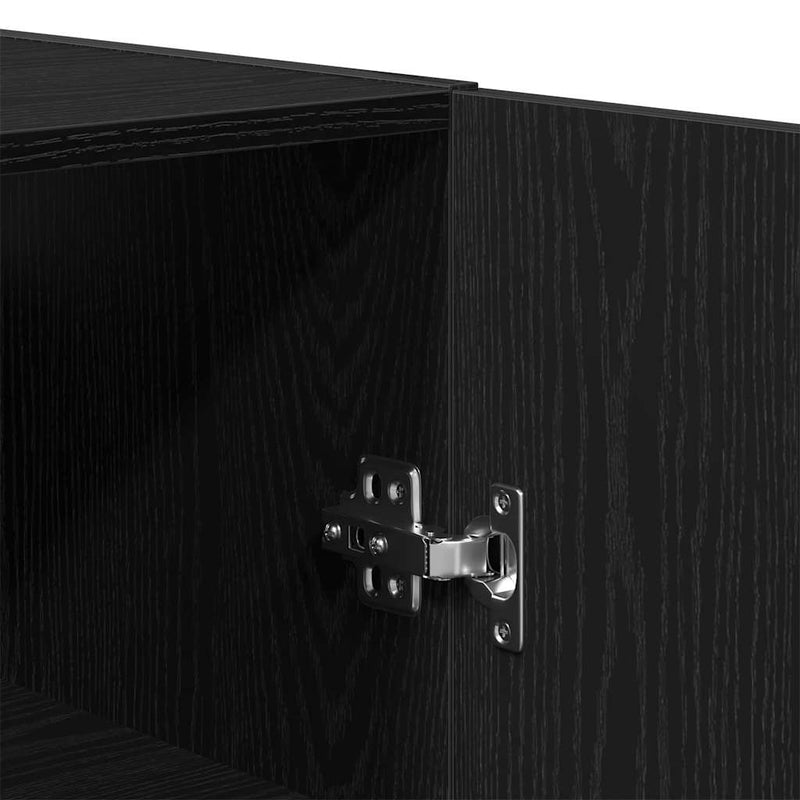 vidaXL Fali szekrény Musta tammi 69.5 x 34 x 90 cm Faanyag
