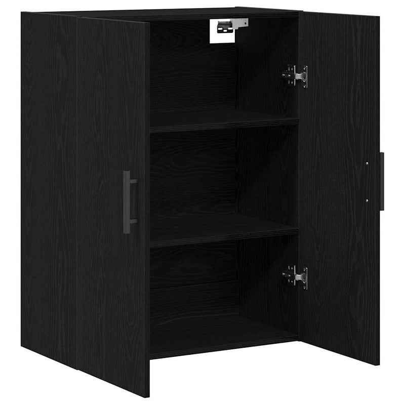 vidaXL Fali szekrény Musta tammi 69.5 x 34 x 90 cm Faanyag