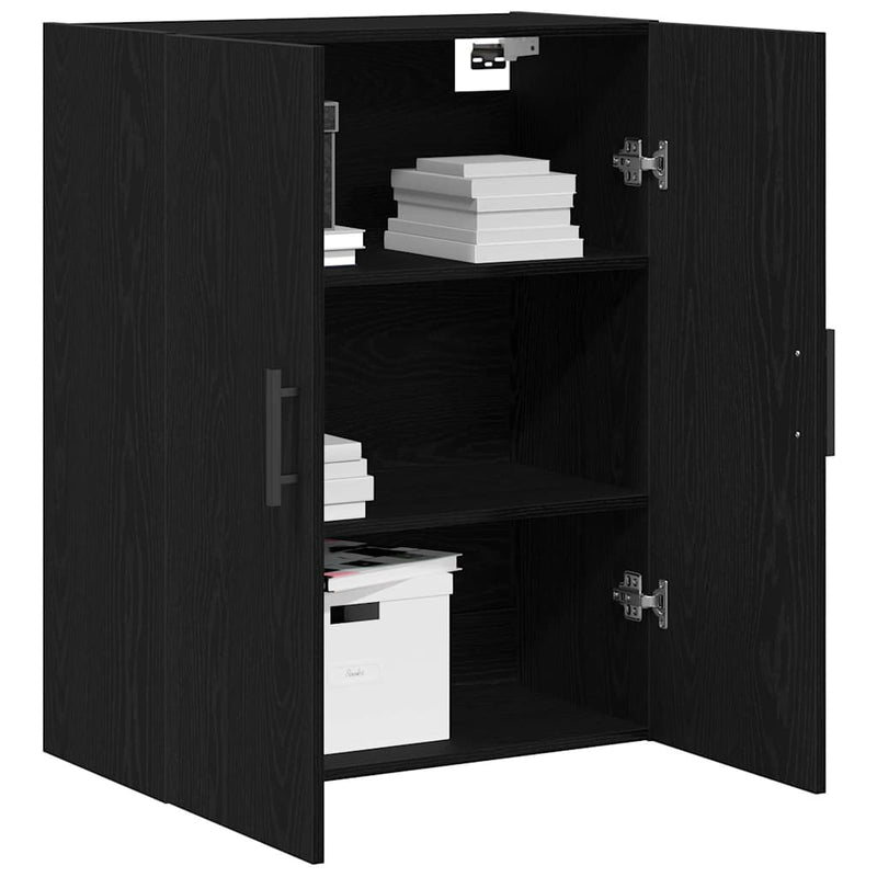 vidaXL Fali szekrény Musta tammi 69.5 x 34 x 90 cm Faanyag