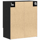 vidaXL Fali szekrény Fekete tölgy 60 x 31 x 70 cm Faanyag