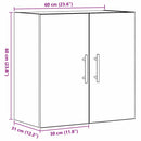 vidaXL Fali szekrény Fekete tölgy 60 x 31 x 70 cm Faanyag