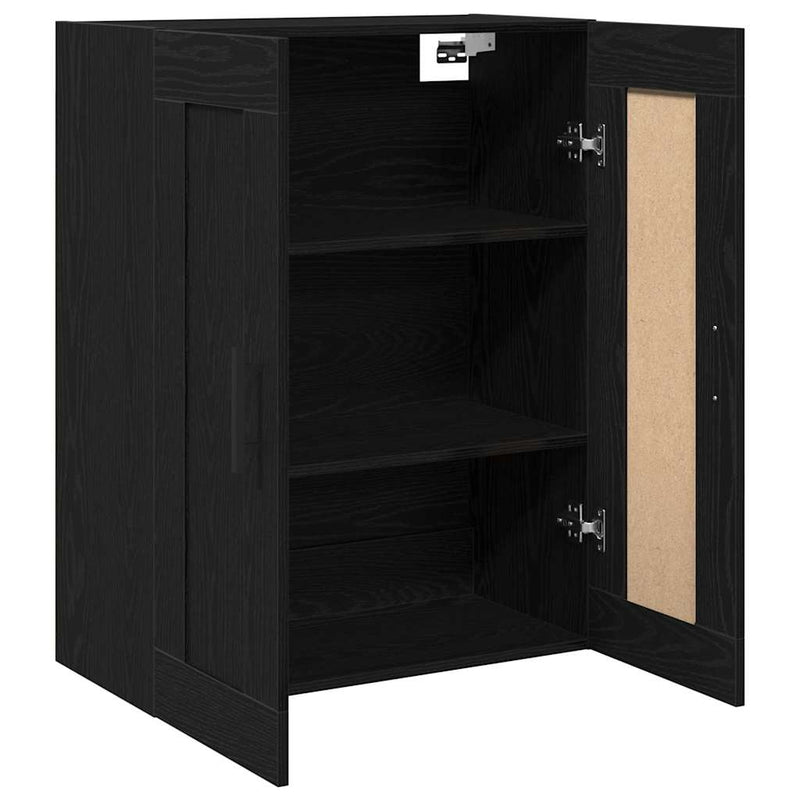 vidaXL Fali szekrény Musta tammi 69.5 x 34 x 90 cm Faanyag