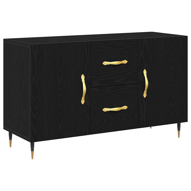 vidaXL Széf fiókkal Musta tammi 100 x 36 x 60 cm Faanyag
