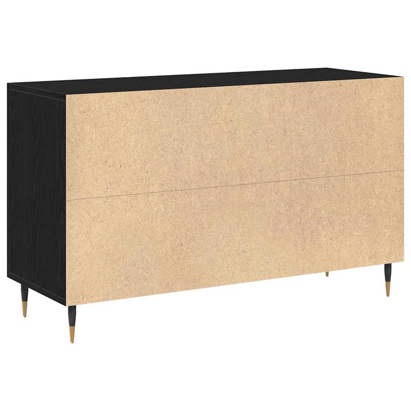 vidaXL Széf fiókkal Musta tammi 100 x 36 x 60 cm Faanyag