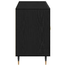vidaXL Széf fiókkal Fekete tölgy 100 x 36 x 60 cm Faanyag