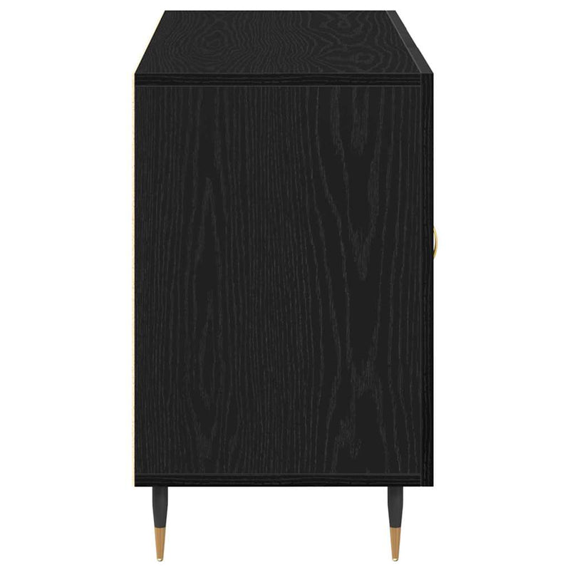 vidaXL Széf fiókkal Musta tammi 100 x 36 x 60 cm Faanyag