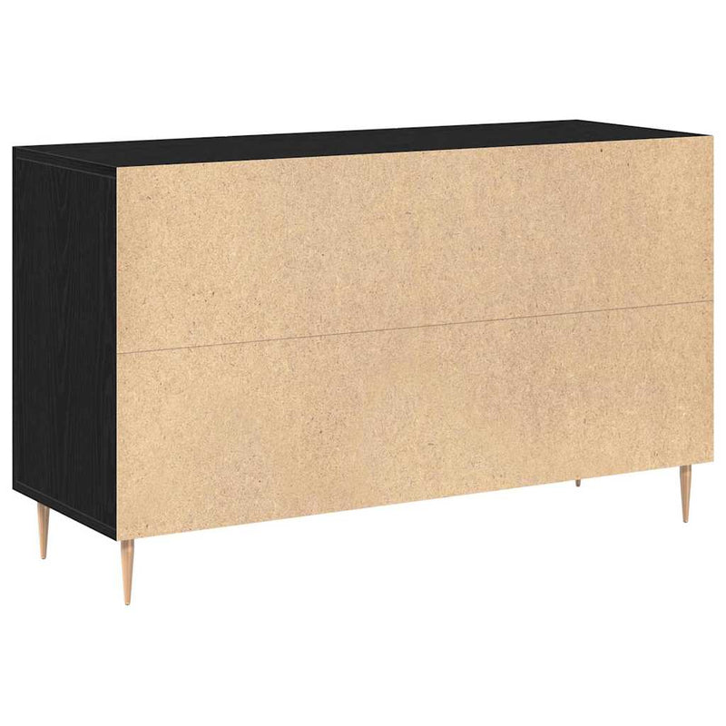 vidaXL Széf fiókkal Musta tammi 100 x 36 x 60 cm Faanyag