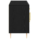 vidaXL Széf fiókkal Musta tammi 100 x 36 x 60 cm Faanyag