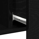 vidaXL Széf fiókkal Musta tammi 100 x 36 x 60 cm Faanyag