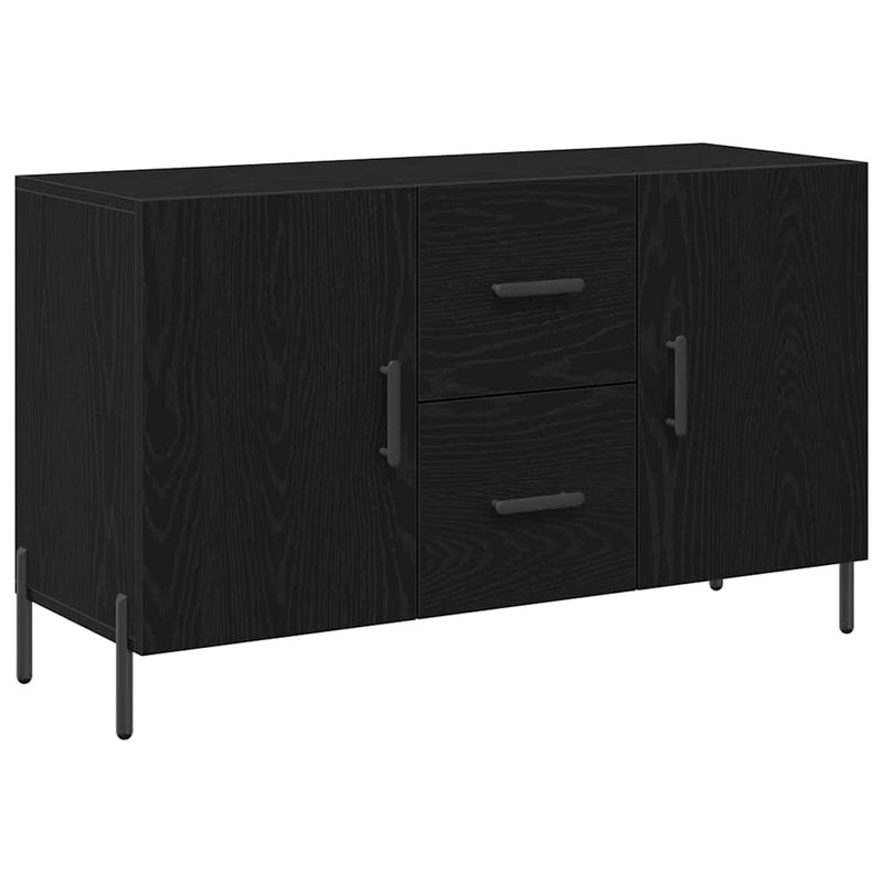 vidaXL Széf fiókkal Musta tammi 100 x 36 x 60 cm Faanyag