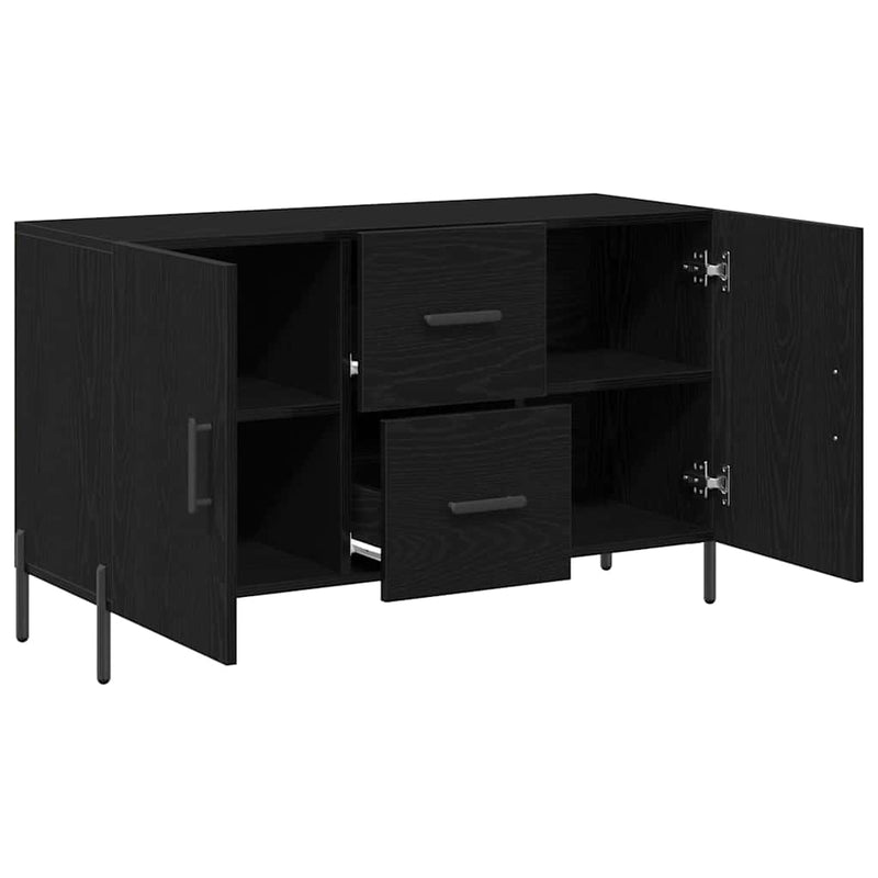 vidaXL Széf fiókkal Musta tammi 100 x 36 x 60 cm Faanyag