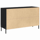 vidaXL Széf fiókkal Musta tammi 100 x 36 x 60 cm Faanyag