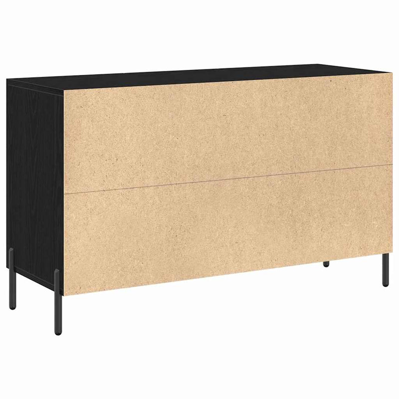 vidaXL Széf fiókkal Musta tammi 100 x 36 x 60 cm Faanyag