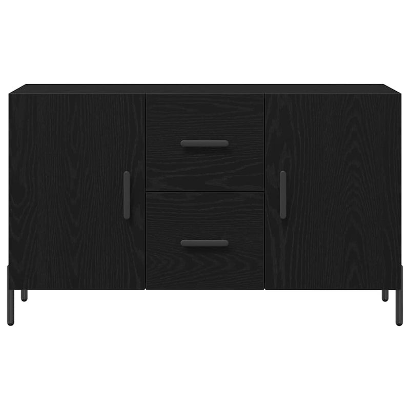 vidaXL Széf fiókkal Musta tammi 100 x 36 x 60 cm Faanyag