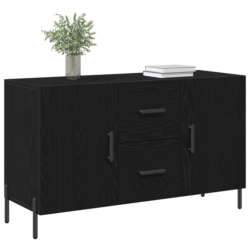 vidaXL Széf fiókkal Musta tammi 100 x 36 x 60 cm Faanyag